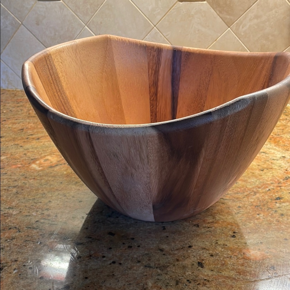 Natural Wood salad Bowl 12” x 7.5”